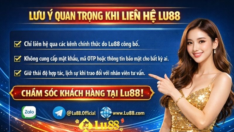 Lưu Ý Quan Trọng Khi Liên Hệ Lu88