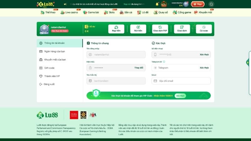 Những Lưu Ý Quan Trọng Khi Đăng Ký LU88